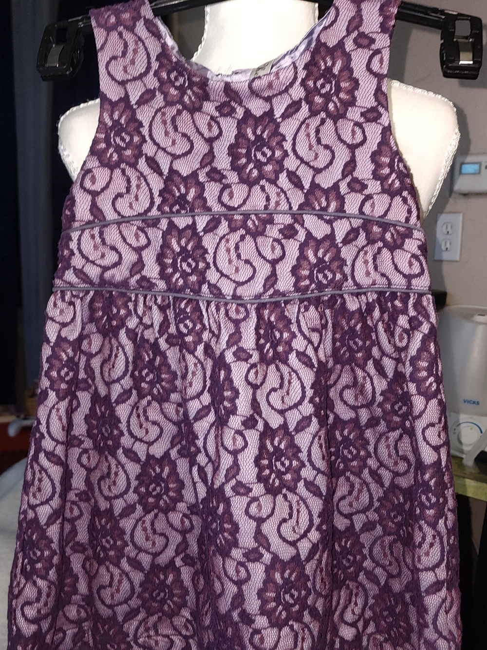 Cherokee Purple Lace Overlay Formal Dress